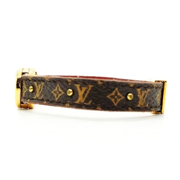 Louis Vuitton Gold and Brown Monogram Bracelet- REVERSIBLE!! - Picture 3 of 9